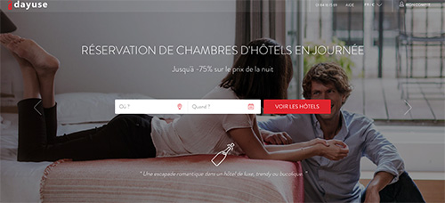 Paris: hotéis para encontros amorosos. Site DayUse