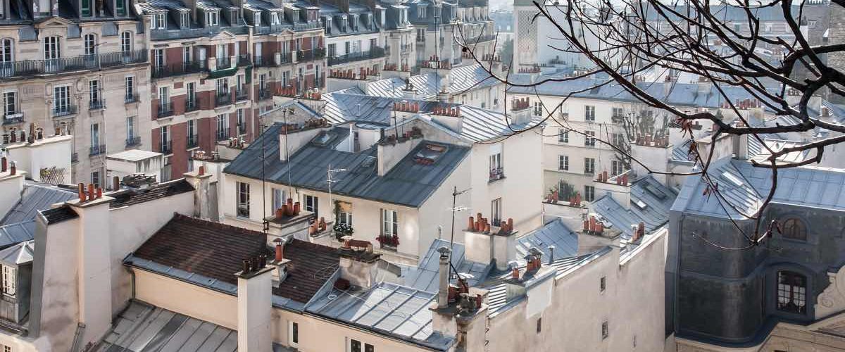 telhados de paris no inverno