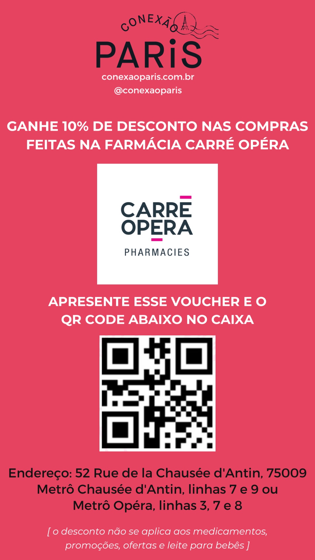 voucher farmacia paris carre opera