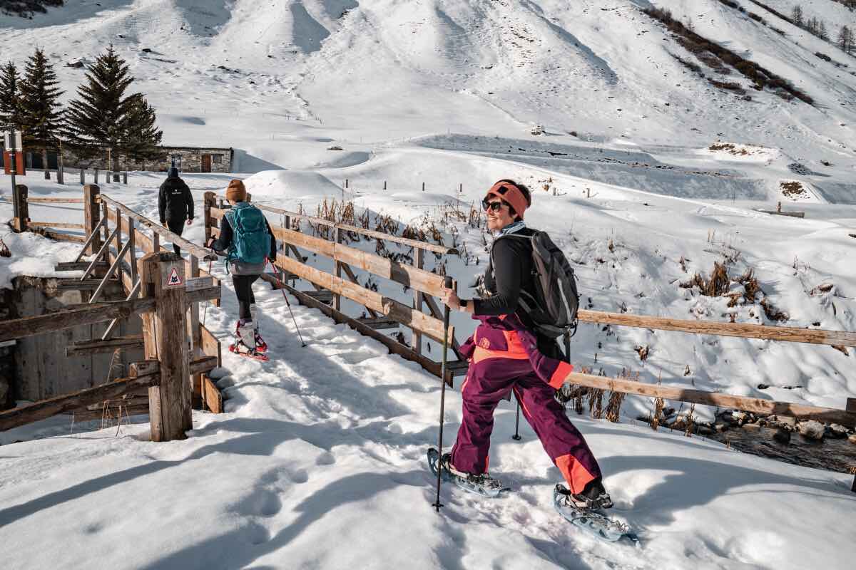 caminhada na neve em val d'isere